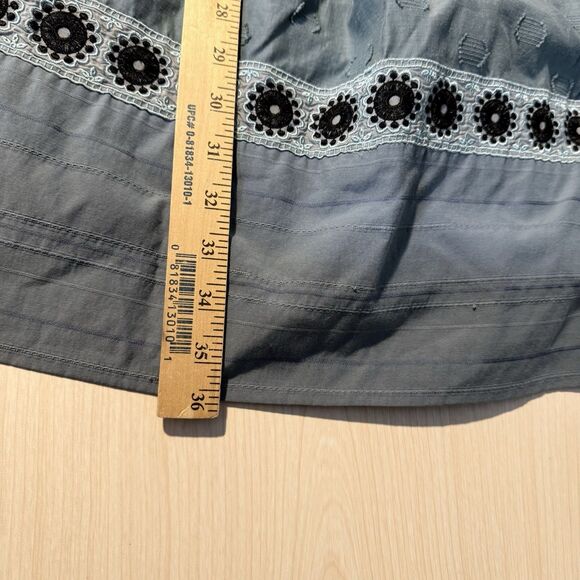 BCBG MaxAzria Runway Embroidered Lined Adjustable Dress 4 Boho Hippie Peasant - Picture 15 of 16